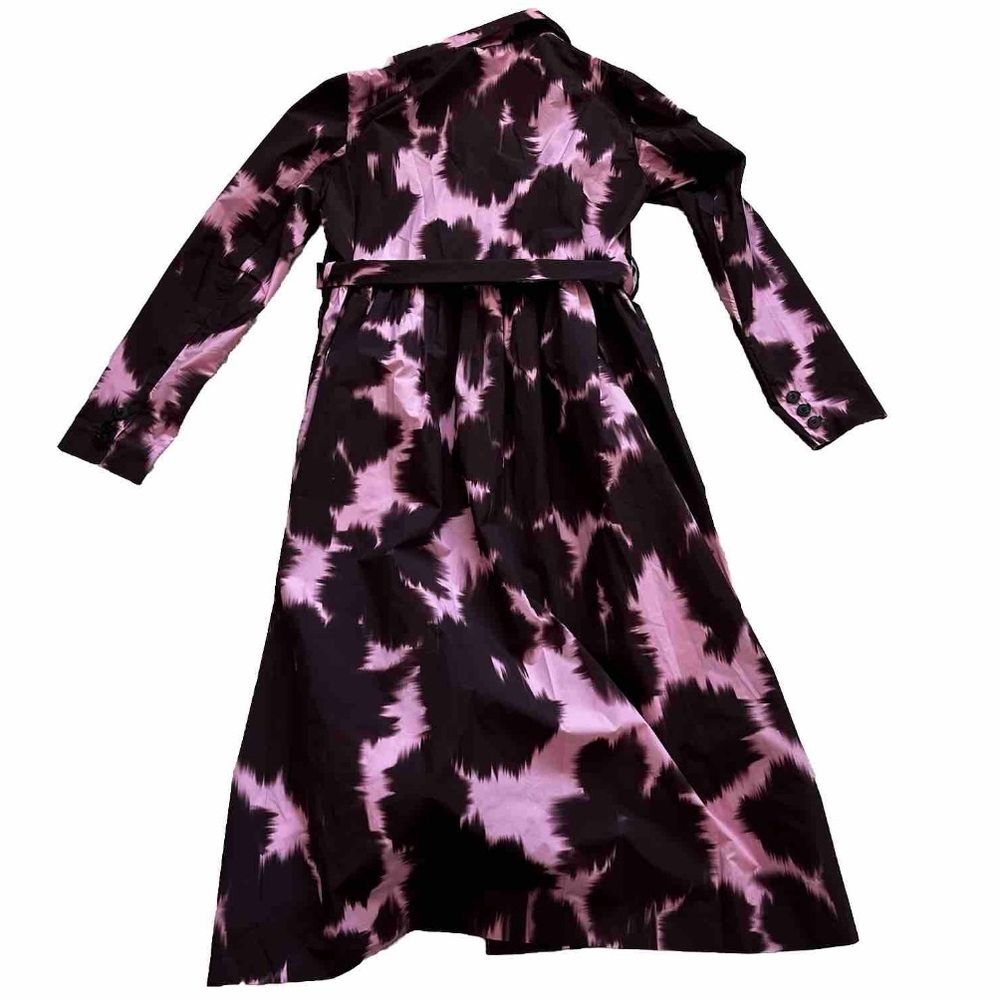 PSOPHIA NWT Printed Taffeta Long Dress - Chestnut Size XS Chic Sophisticated - Picture 4 of 9